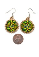 Embroidered Flower Earrings